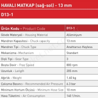 Havalı Matkap (Sağ-Sol)-13 Mm resim2