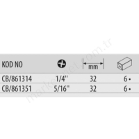Torq-Set Bits Uçlar (32Mm)-Cb/861314 1/4 resim 3