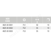 Pozidriv Bits Takımı 25 Mm resim2