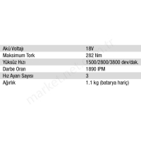 18V Xr Premıum Kömürsüz Darbeli Tornavida resim2