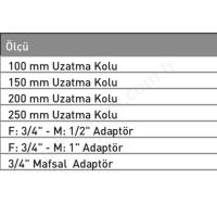 3/4 Uzatma Kolu Ve Adaptör  resim2