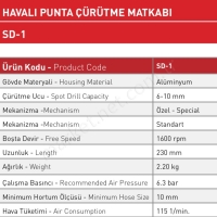 Havalı Punta Çürütme Matkabı  resim2