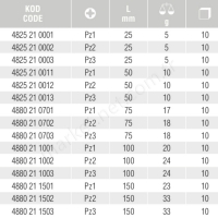 Pozidriv Bits Uçlar resim 2