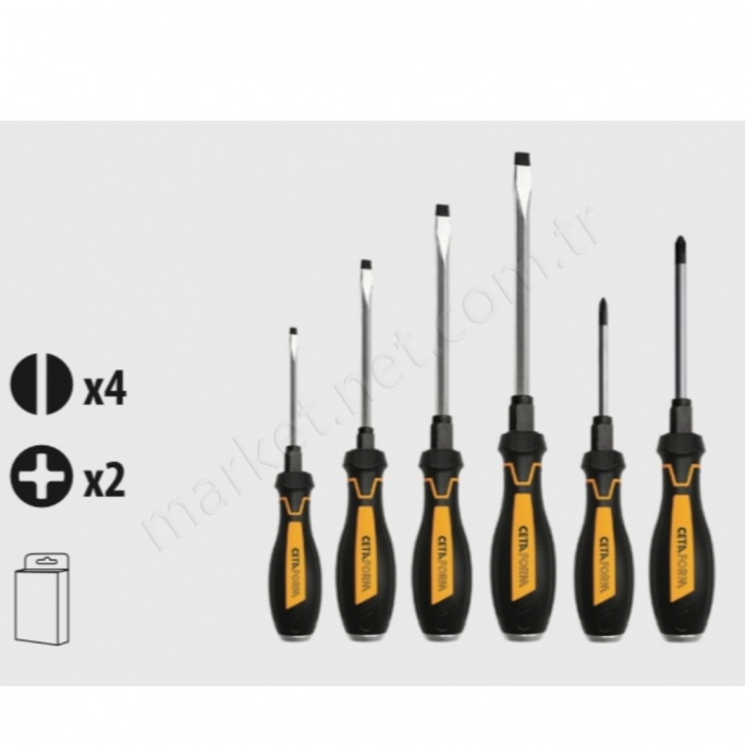 6 Parça C-Plus Tornavida Takımı (Çekiçlenebilir)