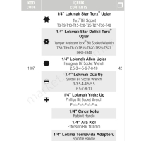 1/4 Bits Uçlu Lokma Set 42 Parça  resim2