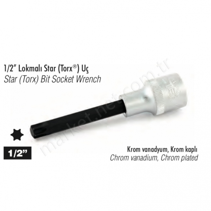 1/2 Lokmalı Star Torx Uç 