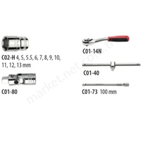 15 Parça 1/4 6 Köşe Lokma Takımı (Pratik Çanta) resim2