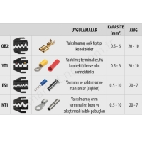 4 Parça Kablo Papucu Sıkma Takımı  resim2